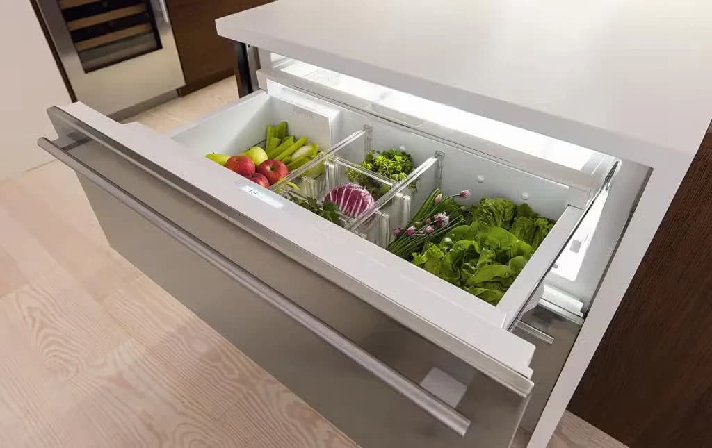 Designer Refrigerator/Freezer Drawers detail